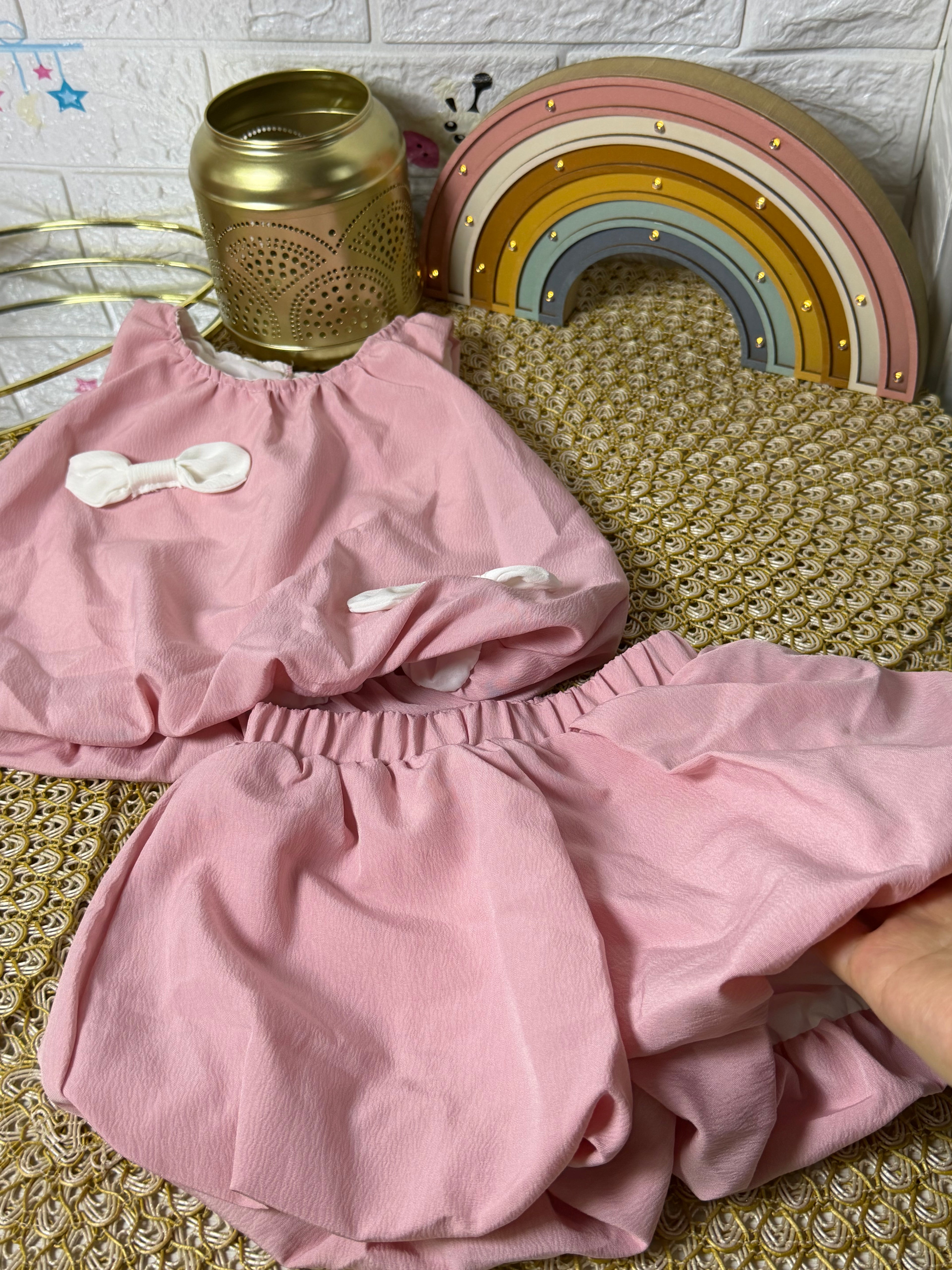 Conjunto 2 piezas rosa bombacho