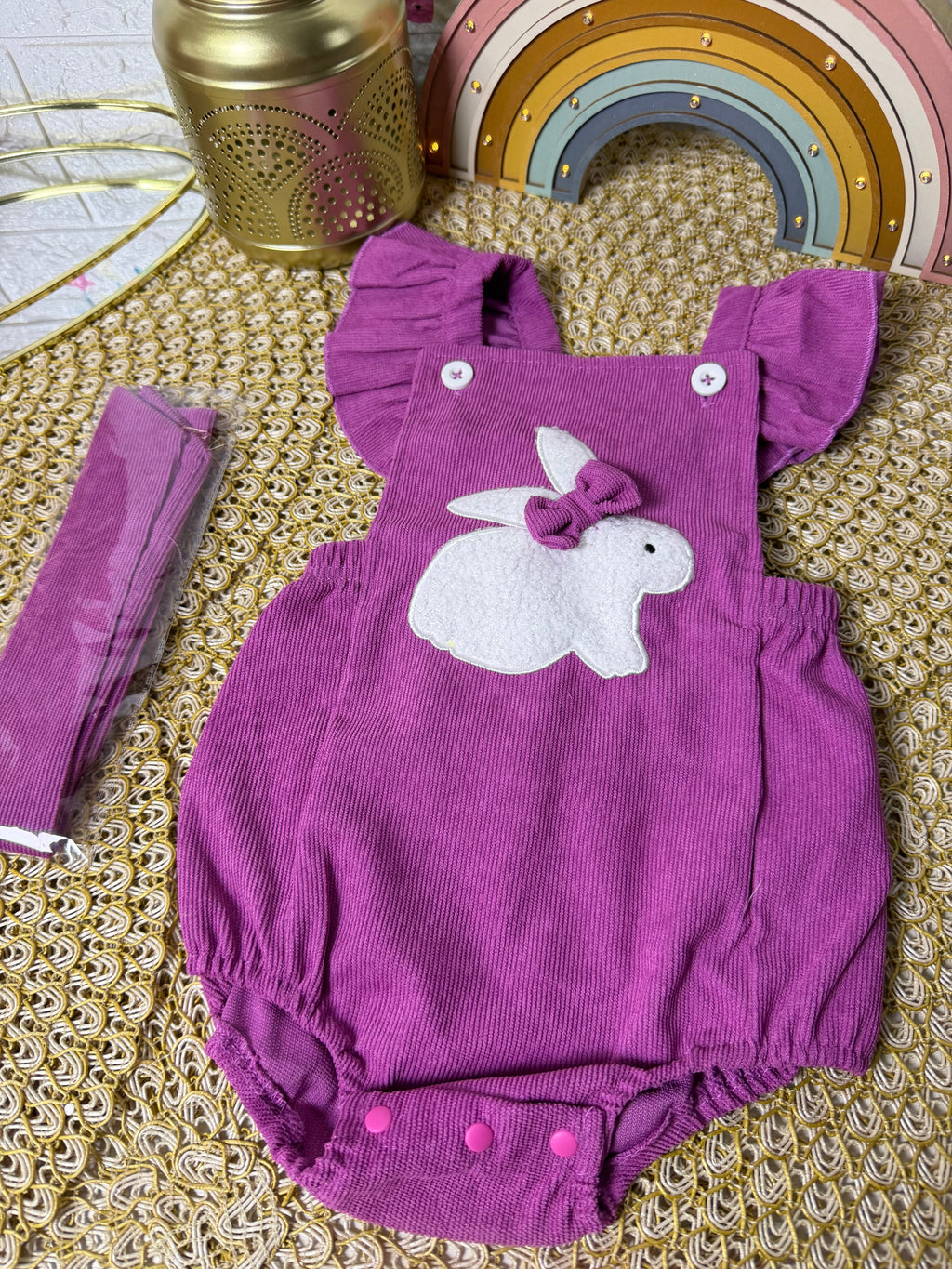 Pelele conejito morado