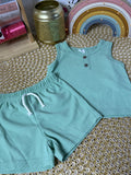 Conjunto 2 piezas corto verde
