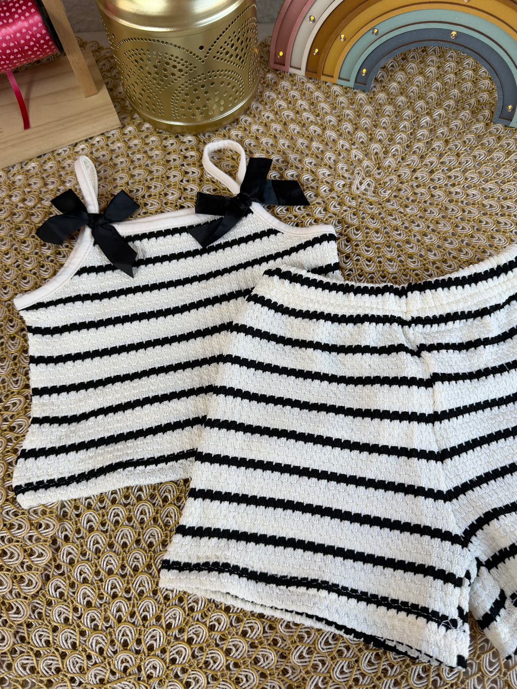 Conjunto 2 piezas tejido a rayas
