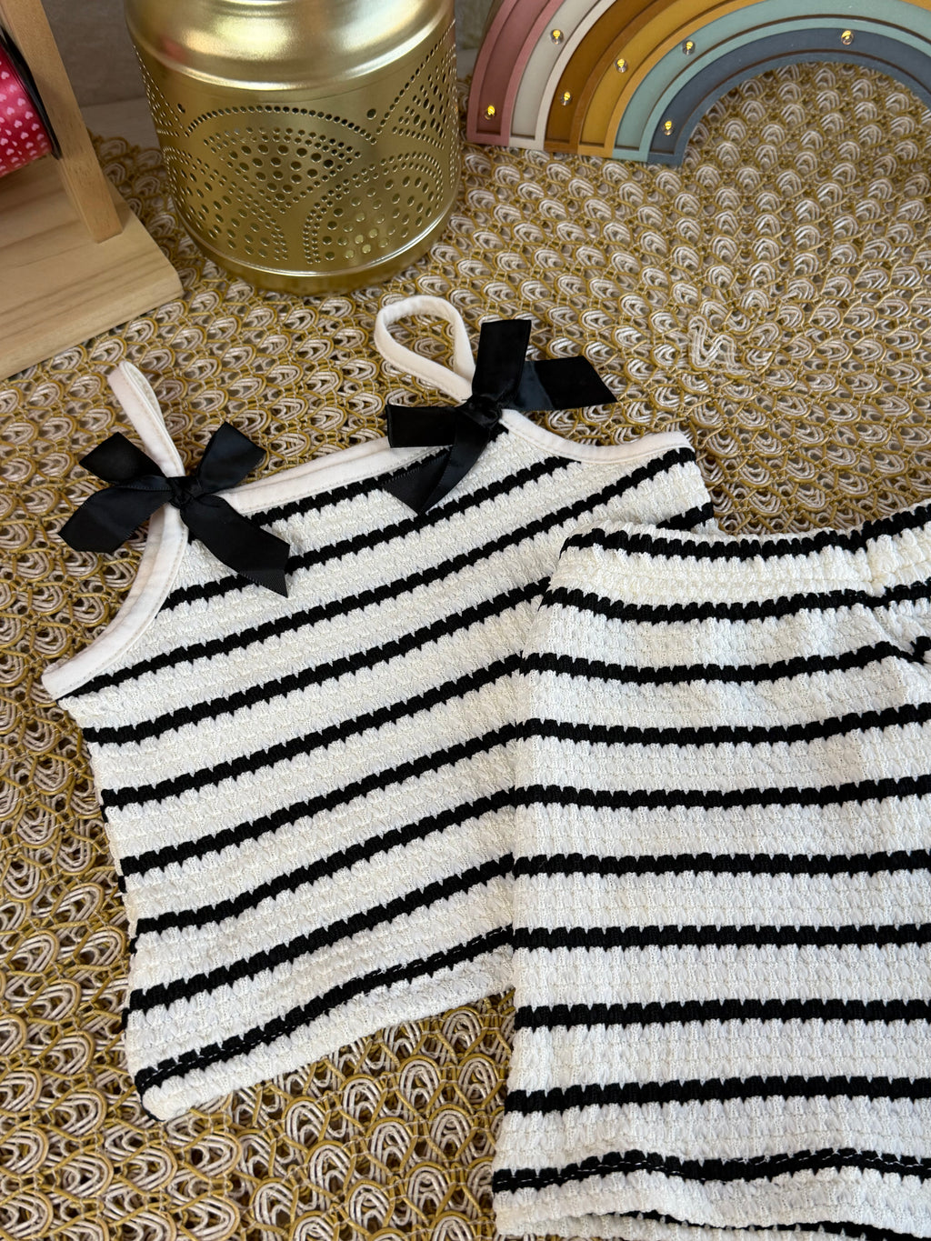 Conjunto 2 piezas tejido a rayas