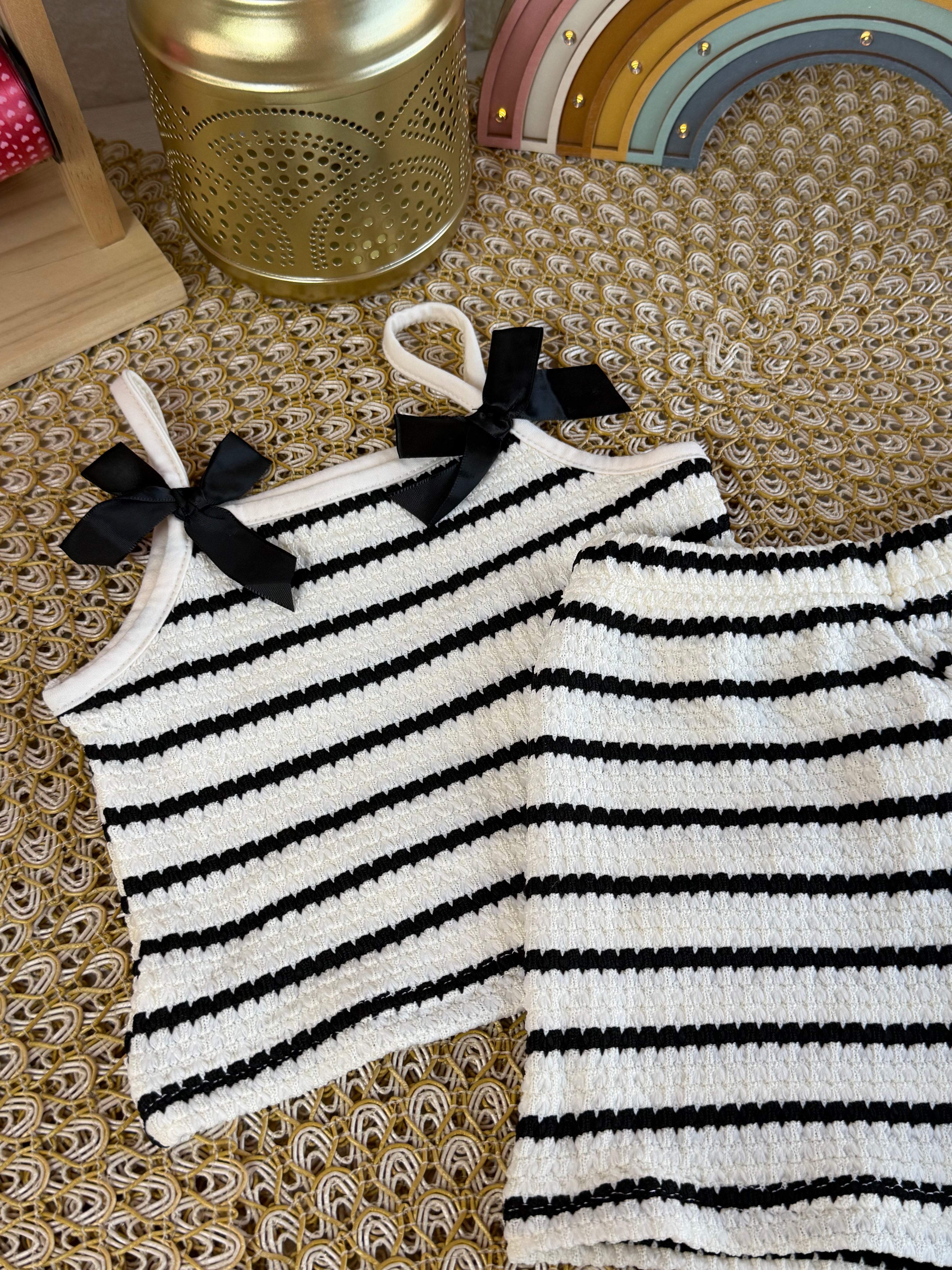 Conjunto 2 piezas tejido a rayas