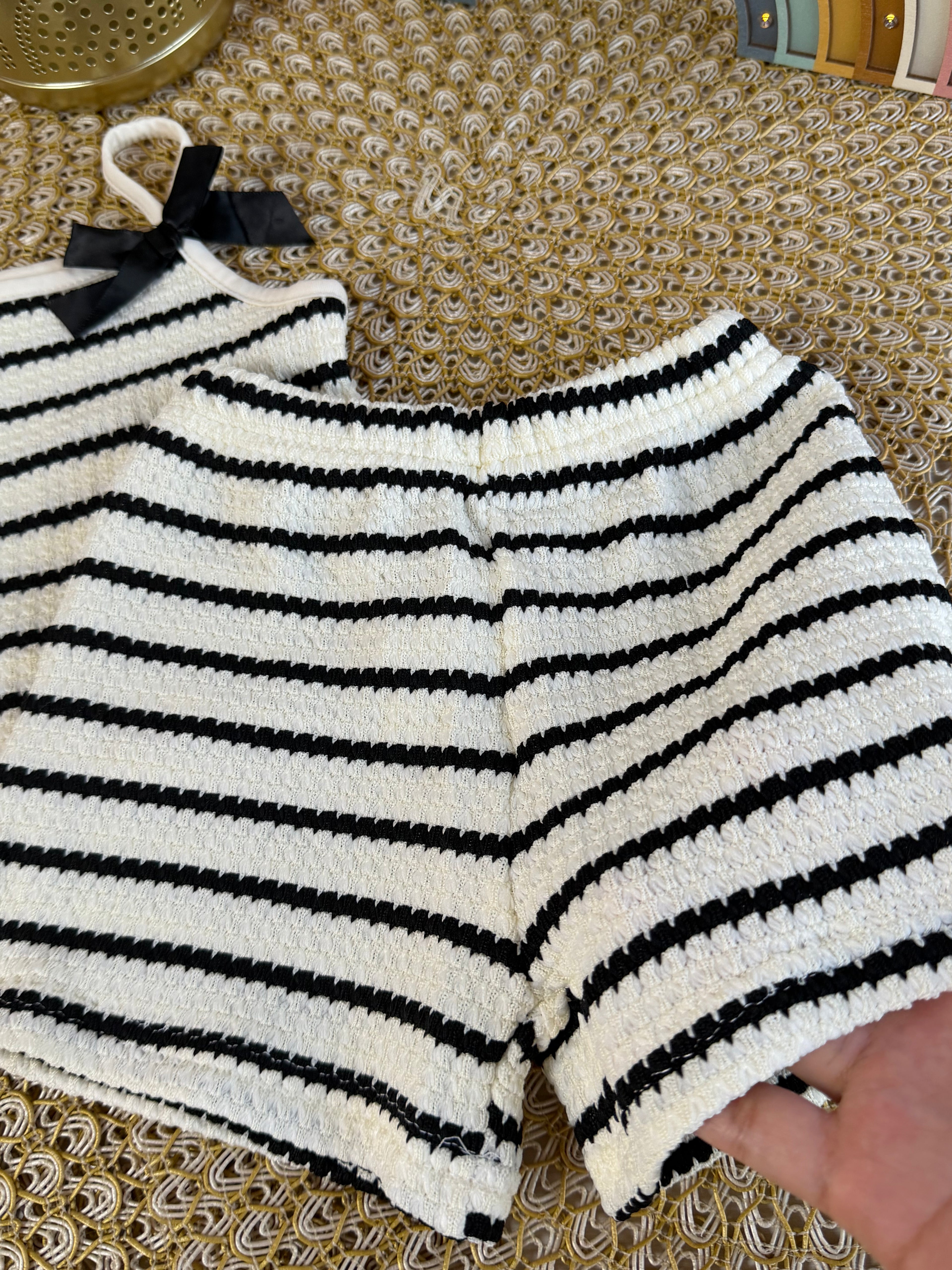 Conjunto 2 piezas tejido a rayas