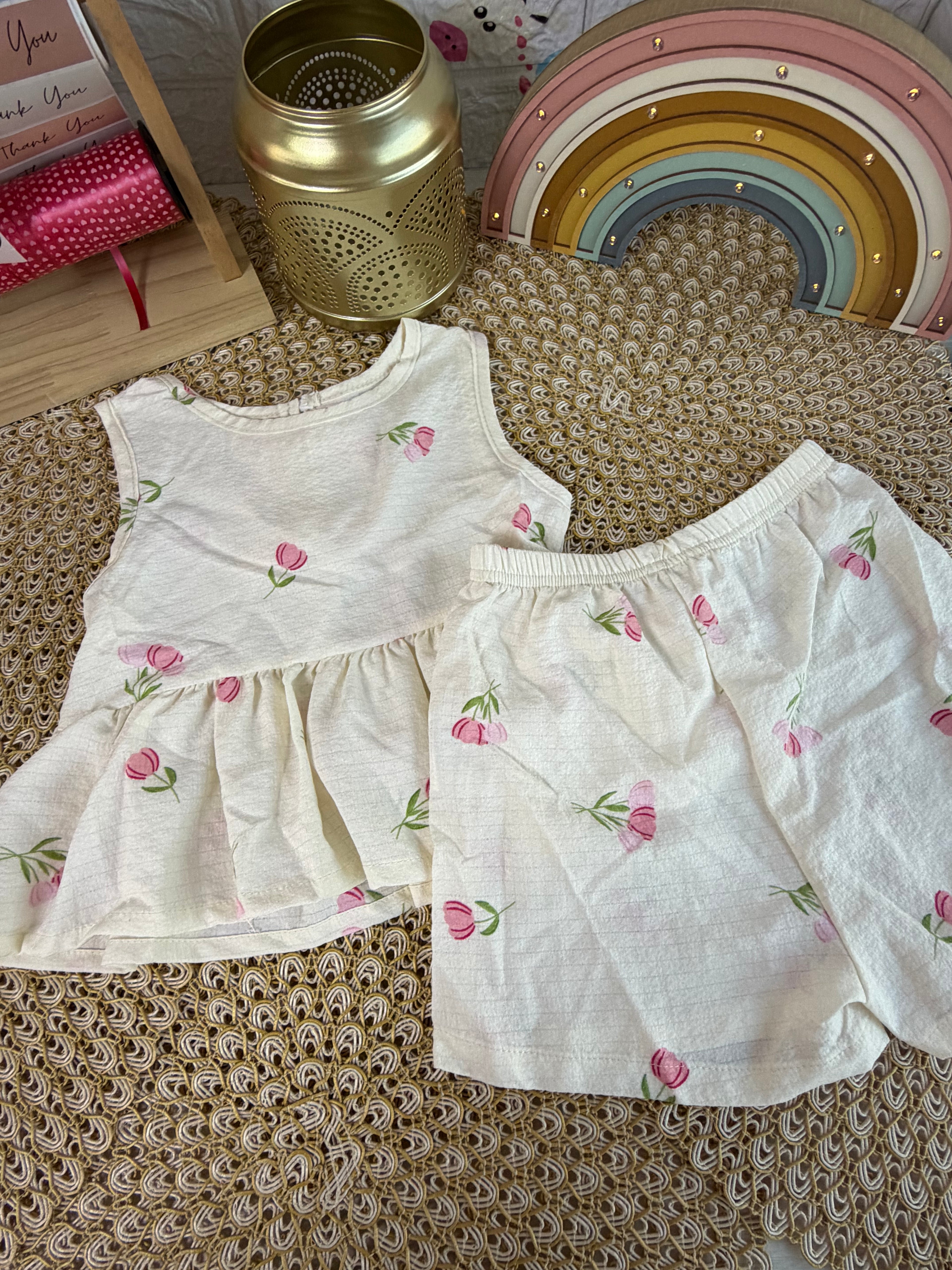 Conjunto 2 piezas florado fresco