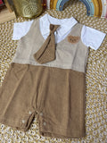 Enterizo osito con corbata