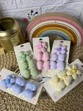 Ganchitos colores pasteles set de 3und