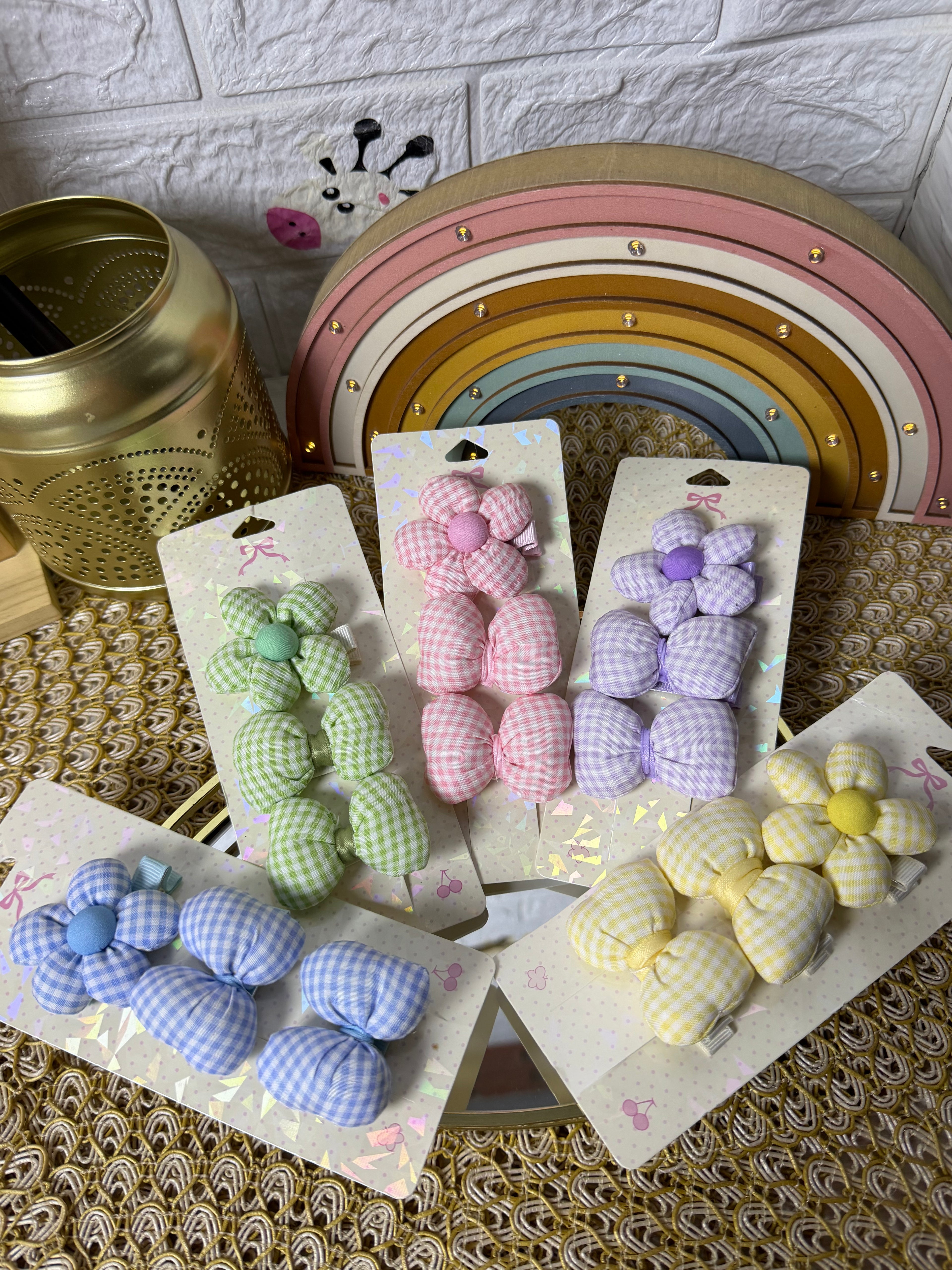 Ganchitos colores pasteles set de 3und