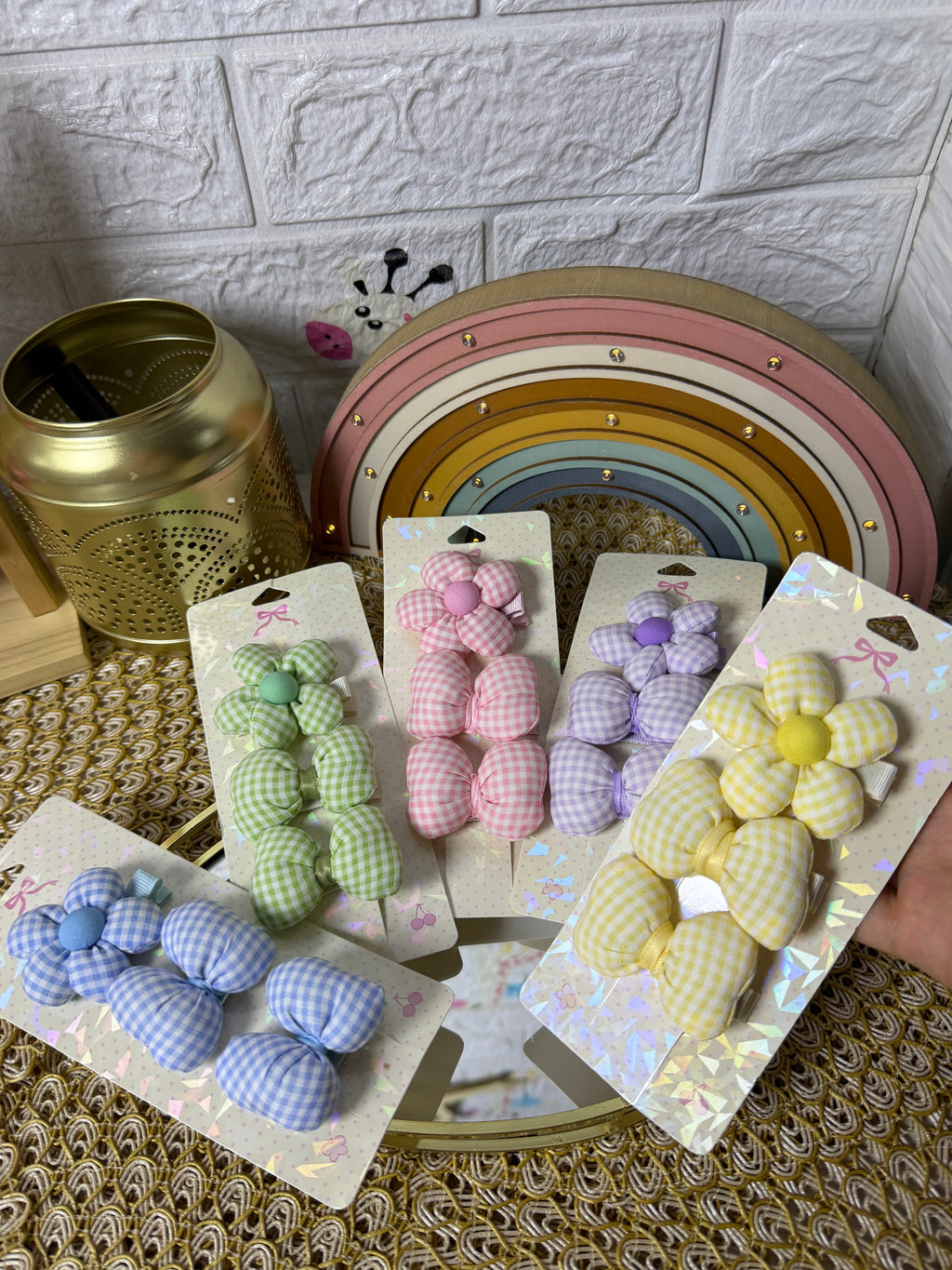 Ganchitos colores pasteles set de 3und