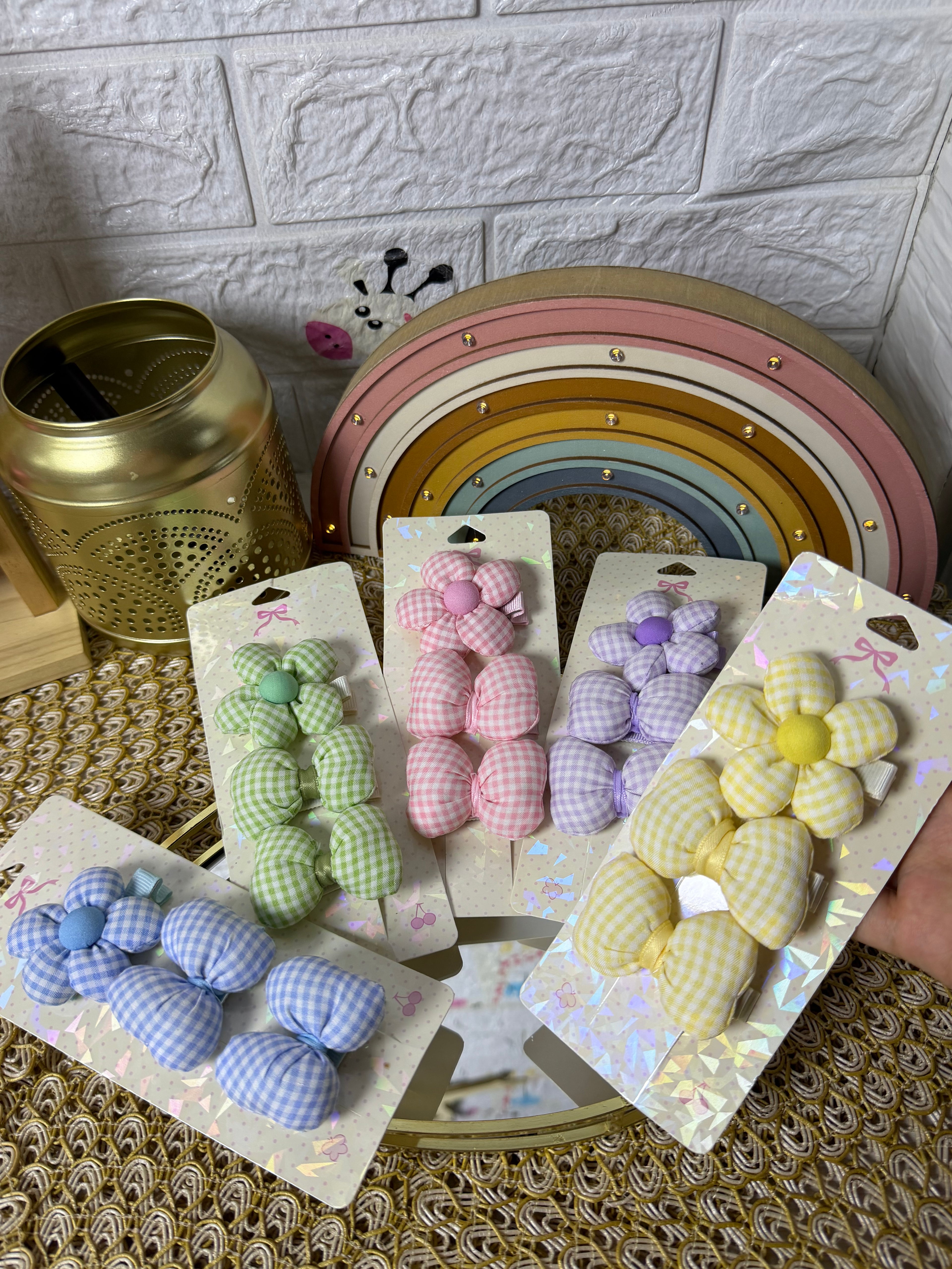 Ganchitos colores pasteles set de 3und