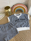 Conjunto 2 piezas corto gris